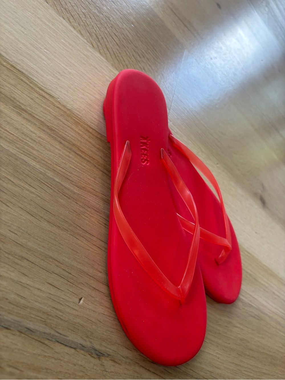 TKEES Red Minimalist Flip Flop Sandals - Picture 8 of 13